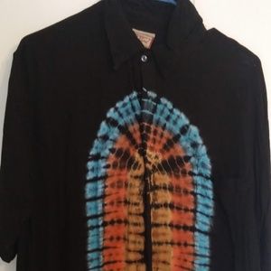 Gypsy Rose Mens Tie-Dye S/S Button Up